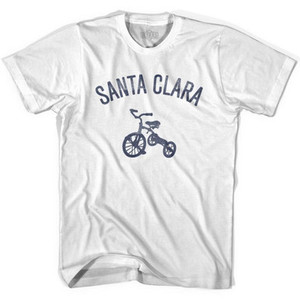 Santa Clara City Tricycle Adult Cotton T-shirt - White Santa Clara City Tricycle Adult Cotton T-shirt - White