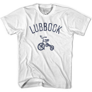 Lubbock City Tricycle Adult Cotton T-shirt - White Lubbock City Tricycle Adult Cotton T-shirt - White