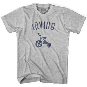 Irving City Tricycle Adult Cotton T-shirt - Grey Heather Irving City Tricycle Adult Cotton T-shirt - Grey Heather