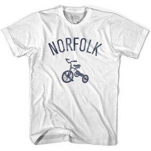 Norfolk City Tricycle Adult Cotton T-shirt - White Norfolk City Tricycle Adult Cotton T-shirt - White