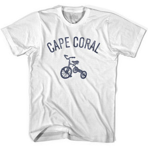 Cape Coral Tricycle Adult Cotton T-shirt - White Cape Coral Tricycle Adult Cotton T-shirt - White