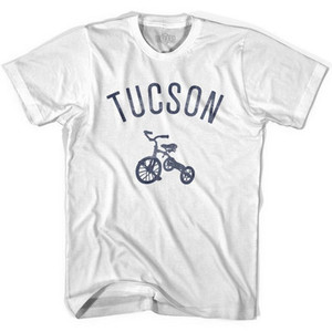 Tucson City Tricycle Adult Cotton T-shirt - White Tucson City Tricycle Adult Cotton T-shirt - White