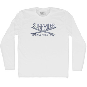 Surfrider Surf Adult Cotton Long Sleeve T-shirt - White