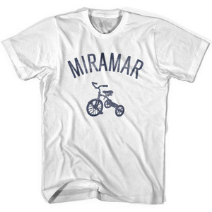 Miramar City Tricycle Adult Cotton T-shirt - White Miramar City Tricycle Adult Cotton T-shirt - White