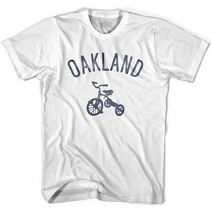 Oakland City Tricycle Adult Cotton T-shirt - White Oakland City Tricycle Adult Cotton T-shirt - White