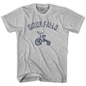 Sioux Falls City Tricycle Adult Cotton T-shirt - Grey Heather Sioux Falls City Tricycle Adult Cotton T-shirt - Grey Heather