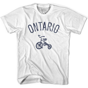 Ontario City Tricycle Adult Cotton T-shirt - White Ontario City Tricycle Adult Cotton T-shirt - White