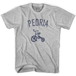 Peoria City Tricycle Adult Cotton T-shirt - Grey Heather Peoria City Tricycle Adult Cotton T-shirt - Grey Heather