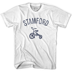 Stamford City Tricycle Adult Cotton T-shirt - White Stamford City Tricycle Adult Cotton T-shirt - White