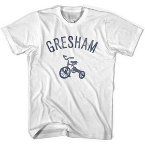 Gresham City Tricycle Adult Cotton T-shirt - White Gresham City Tricycle Adult Cotton T-shirt - White