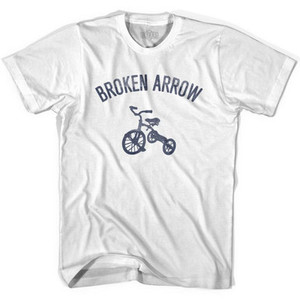 Broken Arrow Tricycle Adult Cotton T-shirt - White
