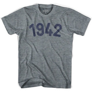 1942 Year Celebration Adult Tri-Blend T-shirt - Athletic Grey