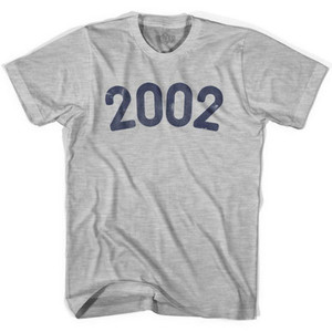 2002 Year Celebration Adult Cotton T-shirt - Grey Heather 2002 Year Celebration Adult Cotton T-shirt - Grey Heather