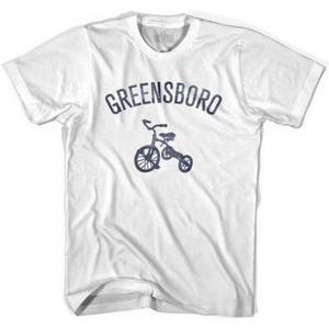 Greensboro City Tricycle Womens Cotton T-shirt - White Greensboro City Tricycle Womens Cotton T-shirt - White