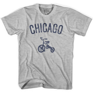 Chicago Tricycle Womens Cotton T-shirt - Grey Heather Chicago Tricycle Womens Cotton T-shirt - Grey Heather