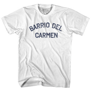Barrio Del Carmen Womens Cotton Junior Cut T-Shirt - White Barrio Del Carmen Womens Cotton Junior Cut T-Shirt - White
