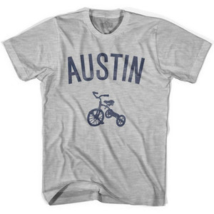 Austin Tricycle Womens Cotton T-shirt - Grey Heather Austin Tricycle Womens Cotton T-shirt - Grey Heather