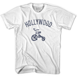 Hollywood City Tricycle Womens Cotton T-shirt - White Hollywood City Tricycle Womens Cotton T-shirt - White