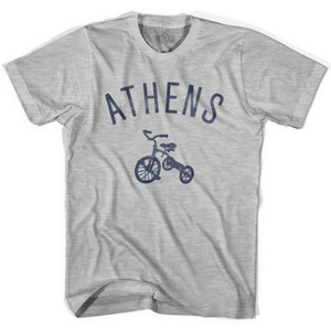 Athens Tricycle Womens Cotton T-shirt - Grey Heather