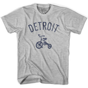 Detroit City Tricycle Womens Cotton T-shirt - Grey Heather