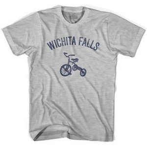 Wichita Falls City Tricycle Womens Cotton T-shirt - Grey Heather Wichita Falls City Tricycle Womens Cotton T-shirt - Grey Heather