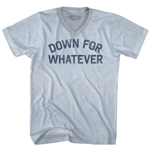 Down For Whatever Adult Tri-Blend V-neck T-shirt - Athletic White Down For Whatever Adult Tri-Blend V-neck T-shirt - Athletic White
