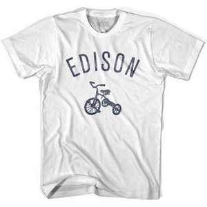 Edison City Tricycle Youth Cotton T-shirt - White Edison City Tricycle Youth Cotton T-shirt - White