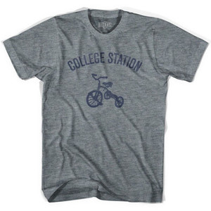 College Station Tricycle Womens Tri-Blend T-shirt - Athletic Grey