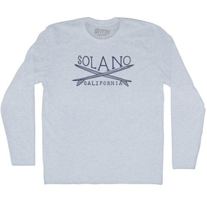 Solano Surf Adult Tri-Blend Long Sleeve T-shirt - Athletic White