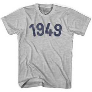 1949 Year Celebration Womens Cotton T-shirt - Grey Heather 1949 Year Celebration Womens Cotton T-shirt - Grey Heather