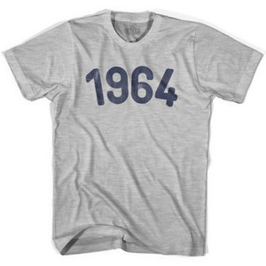 1964 Year Celebration Womens Cotton T-shirt - Grey Heather 1964 Year Celebration Womens Cotton T-shirt - Grey Heather