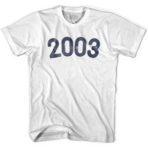 2003 Year Celebration Womens Cotton T-shirt - White