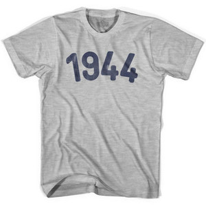 1944 Year Celebration Adult Cotton T-shirt - Grey Heather 1944 Year Celebration Adult Cotton T-shirt - Grey Heather