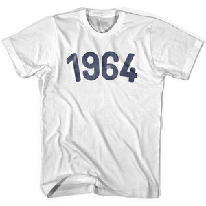 1964 Year Celebration Adult Cotton T-shirt - White 1964 Year Celebration Adult Cotton T-shirt - White