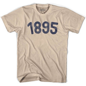 1895 Year Celebration Adult Cotton T-shirt - Creme 1895 Year Celebration Adult Cotton T-shirt - Creme