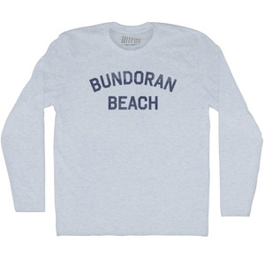 Bundoran Beach Adult Tri-Blend Long Sleeve T-shirt - Athletic White Bundoran Beach Adult Tri-Blend Long Sleeve T-shirt - Athletic White