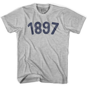 1897 Year Celebration Adult Cotton T-shirt - Grey Heather 1897 Year Celebration Adult Cotton T-shirt - Grey Heather