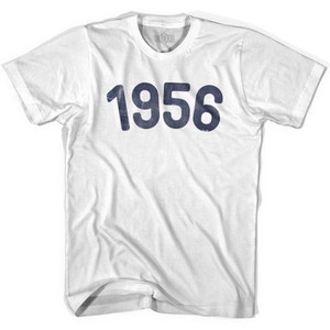 1956 Year Celebration Adult Cotton T-shirt - White 1956 Year Celebration Adult Cotton T-shirt - White