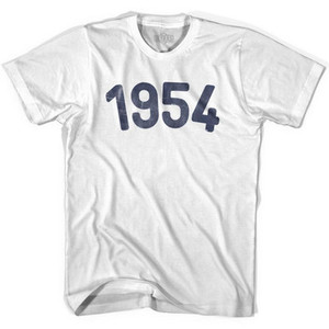 1954 Year Celebration Adult Cotton T-shirt - White 1954 Year Celebration Adult Cotton T-shirt - White