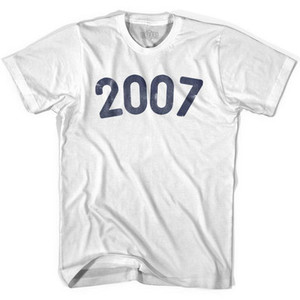 2007 Year Celebration Adult Cotton T-shirt - White 2007 Year Celebration Adult Cotton T-shirt - White