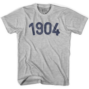 1904 Year Celebration Adult Cotton T-shirt - Grey Heather 1904 Year Celebration Adult Cotton T-shirt - Grey Heather