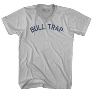 Bull Trap Adult Tri-Blend V-neck T-shirt - Cool Grey