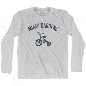 Miami Gardens City Tricycle Adult Cotton Long Sleeve T-shirt - Grey Heather Miami Gardens City Tricycle Adult Cotton Long Sleeve T-shirt - Grey Heather
