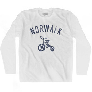 Norwalk City Tricycle Adult Cotton Long Sleeve T-shirt - White