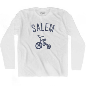 Salem City Tricycle Adult Cotton Long Sleeve T-shirt - White