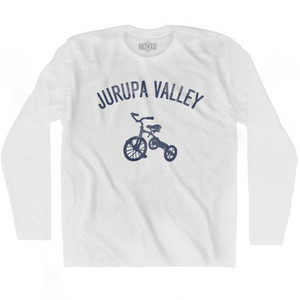 Jurupa Valley City Tricycle Adult Cotton Long Sleeve T-shirt - White Jurupa Valley City Tricycle Adult Cotton Long Sleeve T-shirt - White