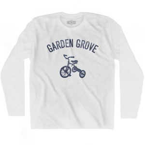 Garden Grove City Tricycle Adult Cotton Long Sleeve T-shirt - White