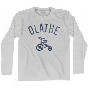 Olathe City Tricycle Adult Cotton Long Sleeve T-shirt - Grey Heather