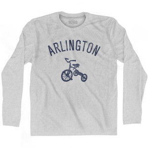 Arlington Tricycle Adult Cotton Long Sleeve T-shirt - Grey Heather Arlington Tricycle Adult Cotton Long Sleeve T-shirt - Grey Heather