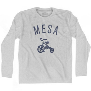 Mesa City Tricycle Adult Cotton Long Sleeve T-shirt - Grey Heather Mesa City Tricycle Adult Cotton Long Sleeve T-shirt - Grey Heather